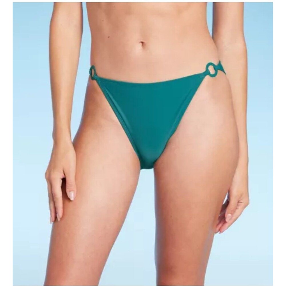 NWT Shade & Shore Teal Ring Detail Bikini Bottom